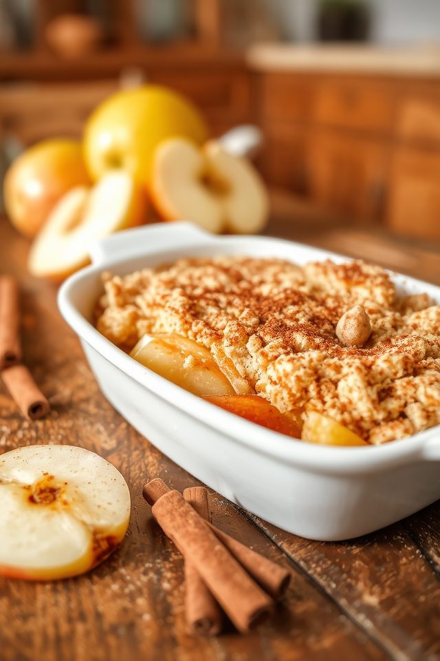 warm cinnamon apple dessert