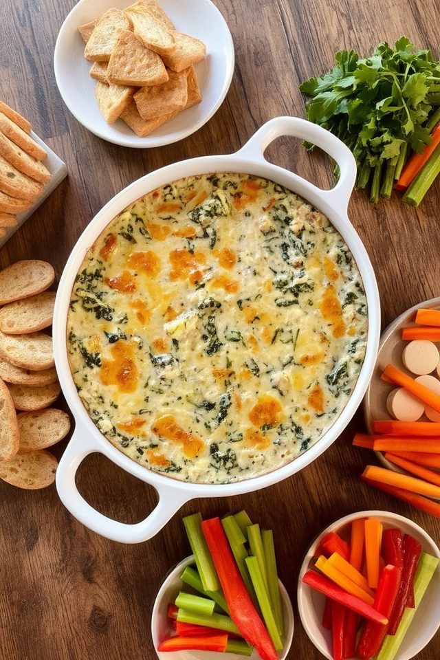 warm creamy cheesy dip