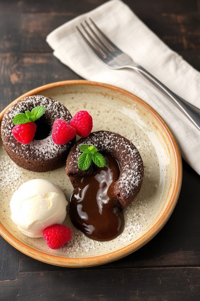 warm molten chocolate center