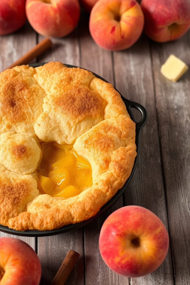 warm peach dessert classic
