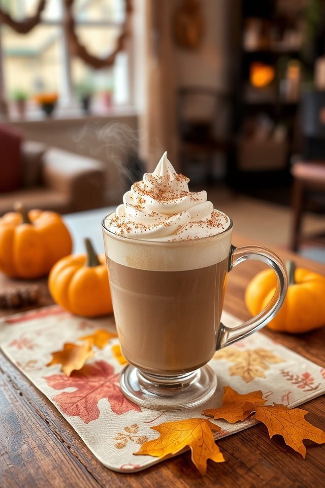 warm pumpkin spice drink