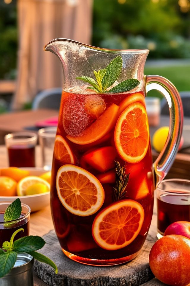 warm summer evening drink
