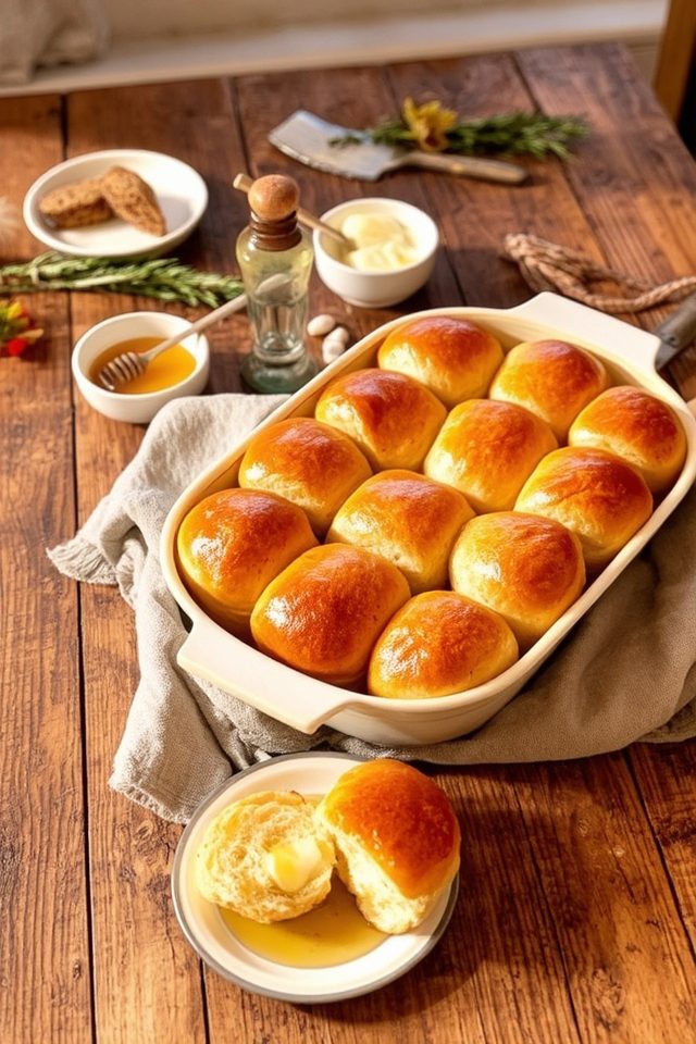warm sweet buttery rolls