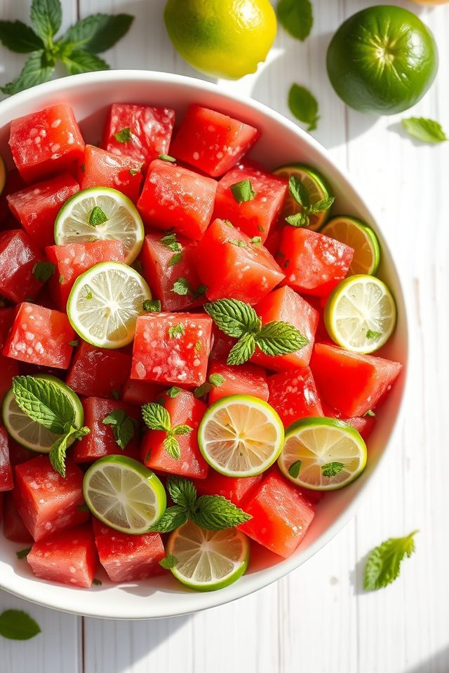 watermelon cucumber lime salad