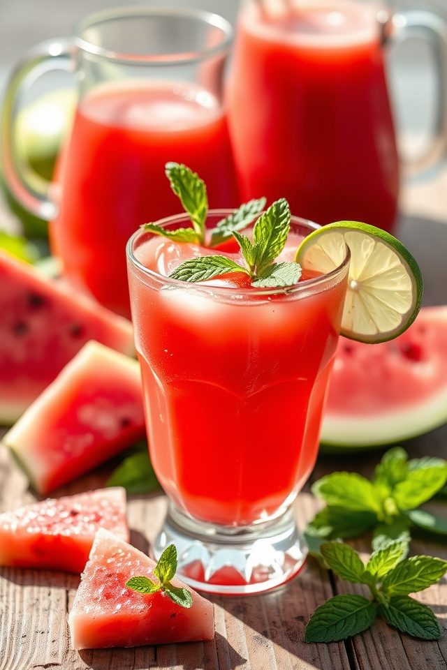 watermelon mint refreshing juice