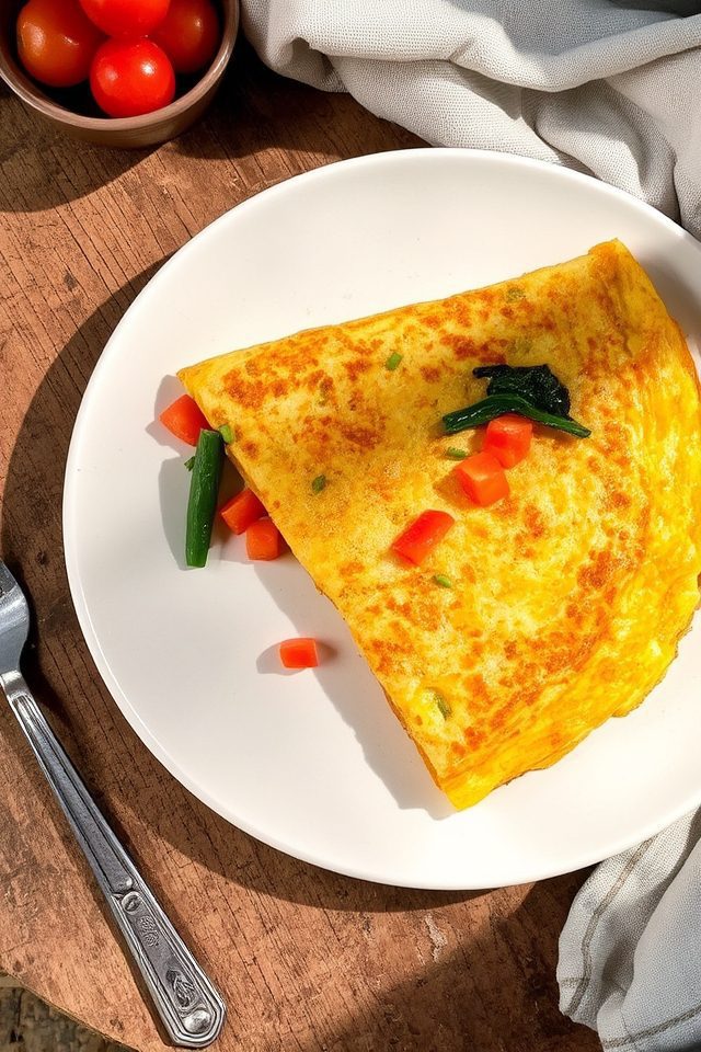 whisk eggs add vegetables