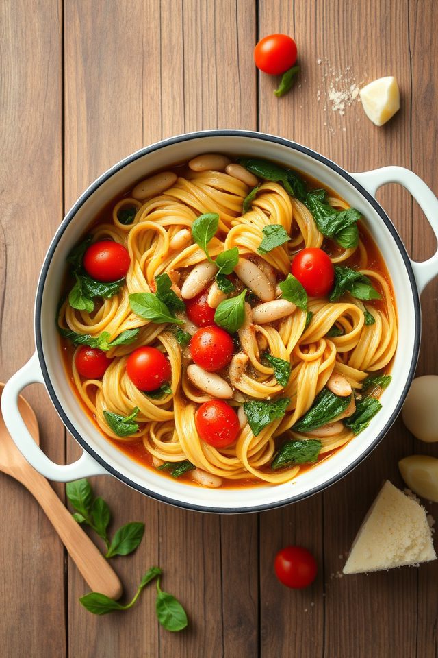 white bean kale pasta