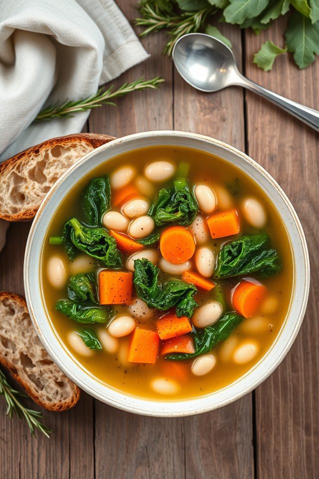 white bean kale soup