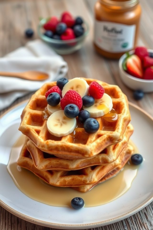 whole grain nut waffles