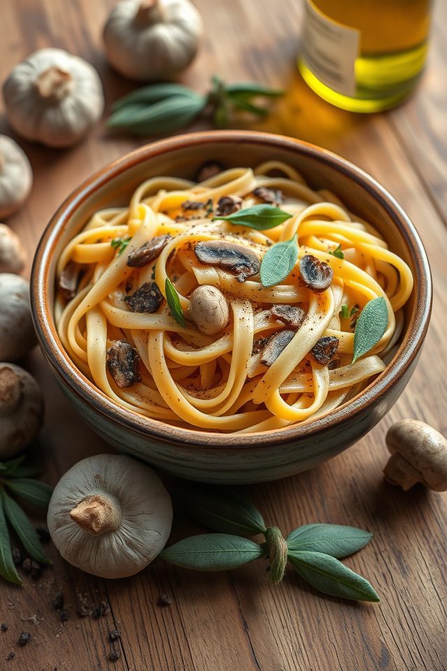 whole wheat mushroom pasta