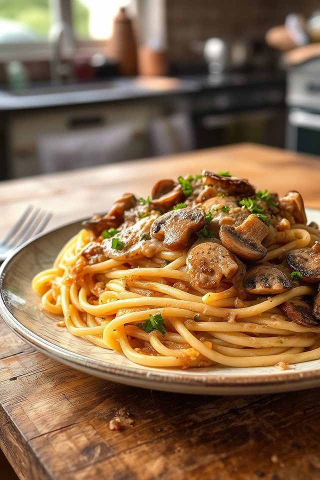 whole wheat mushroom sauce