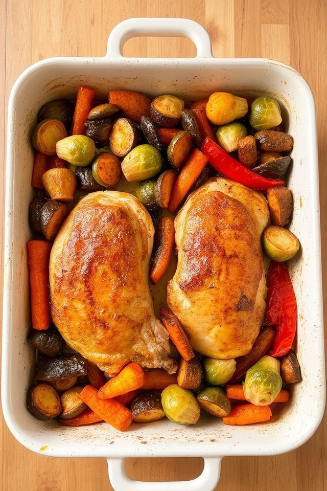 wholesome baked chicken meal