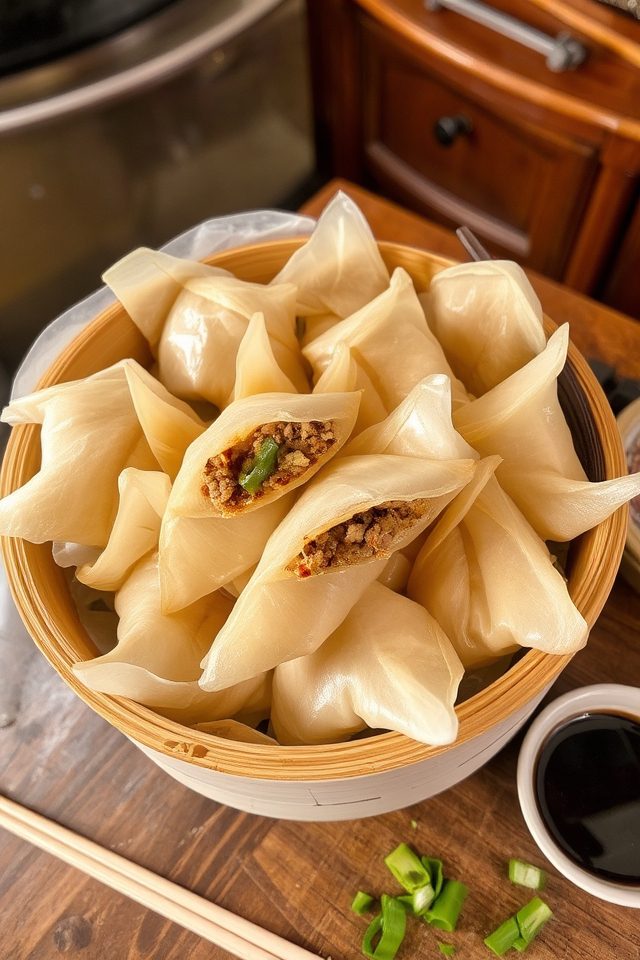 wrap and cook wontons