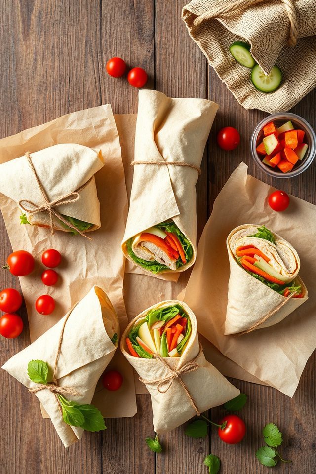 wrapping sandwiches with waxpaper