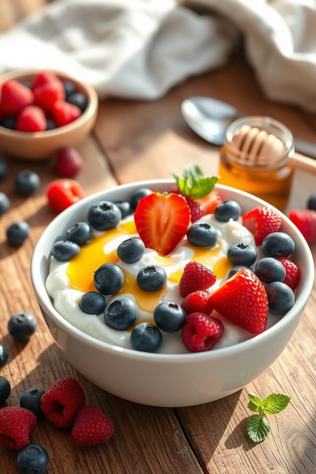 yogurt berries honey combination