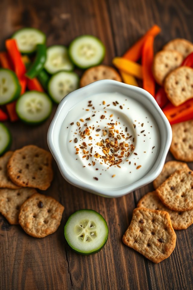 yogurt topped with seasoning