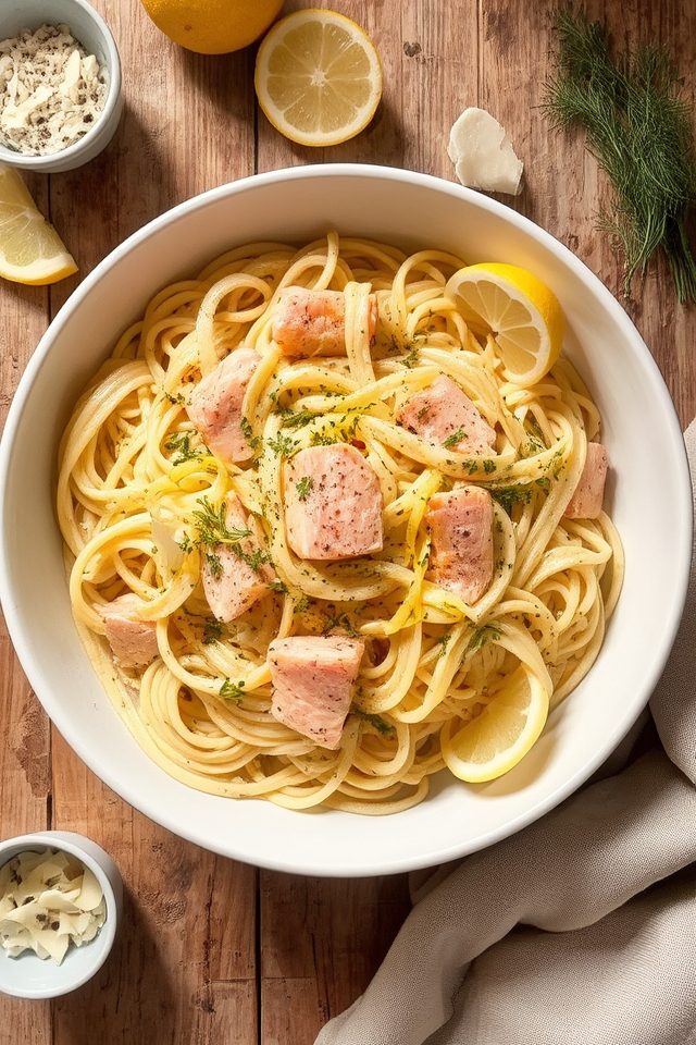 zesty creamy salmon pasta