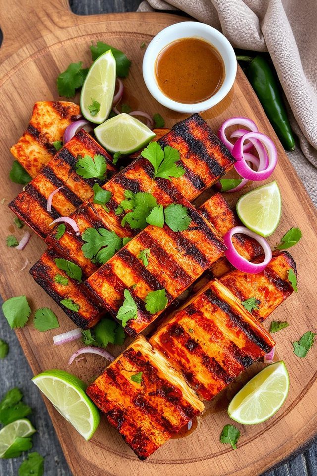 zesty smoky grilled tofu