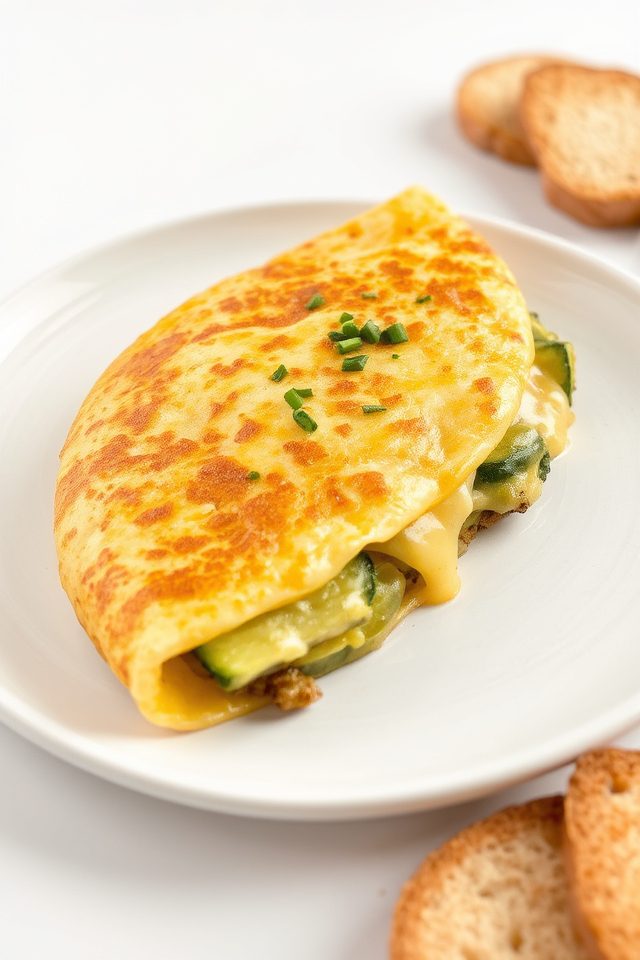 zucchini and cheese omelette
