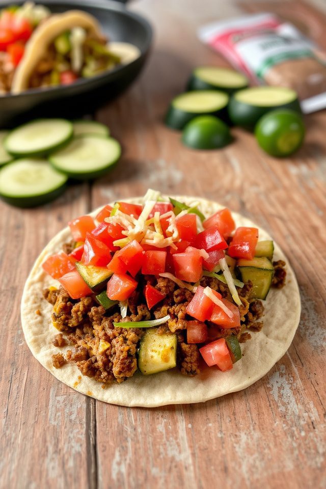 zucchini beef taco filling