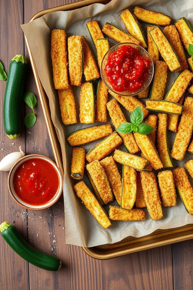 zucchini fries with marinara