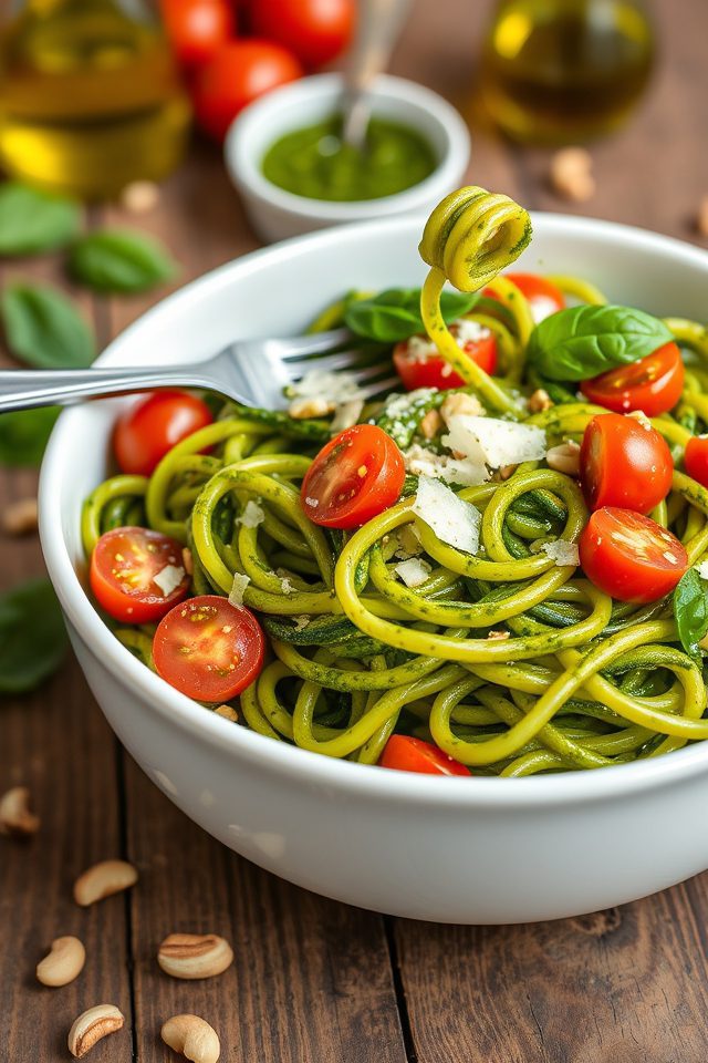 zucchini noodles pesto recipe