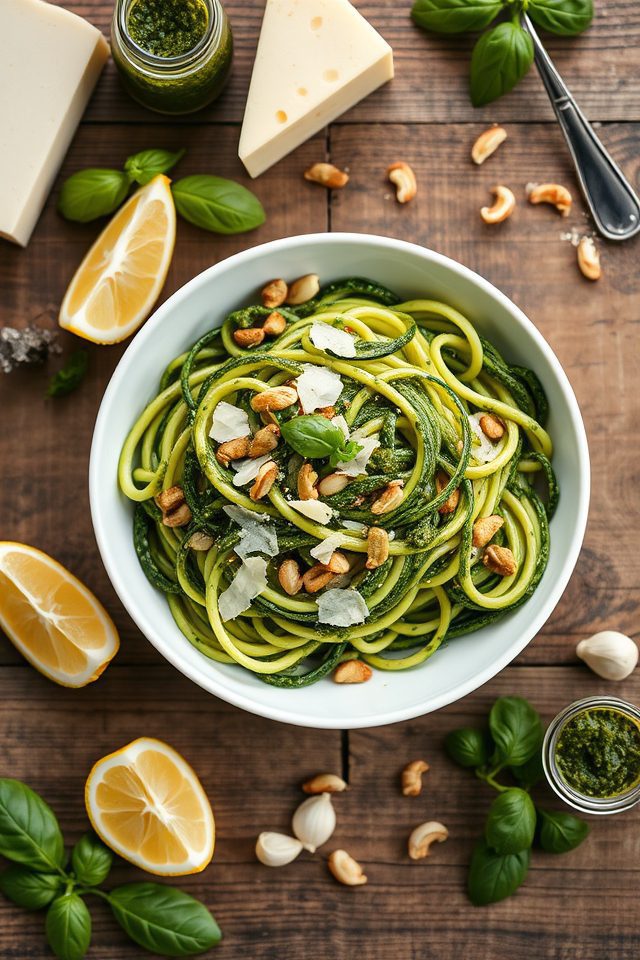 zucchini noodles pesto recipe
