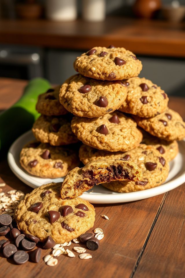 zucchini oatmeal chocolate cookies