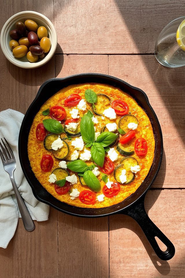 zucchini tomato egg frittata