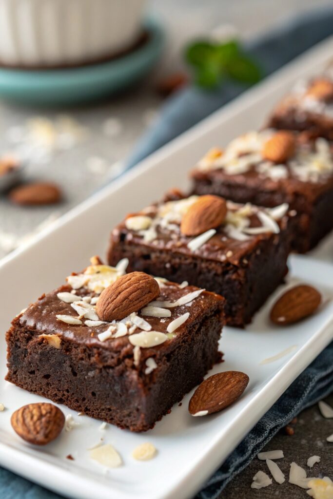 almond joy inspired fudgy brownies