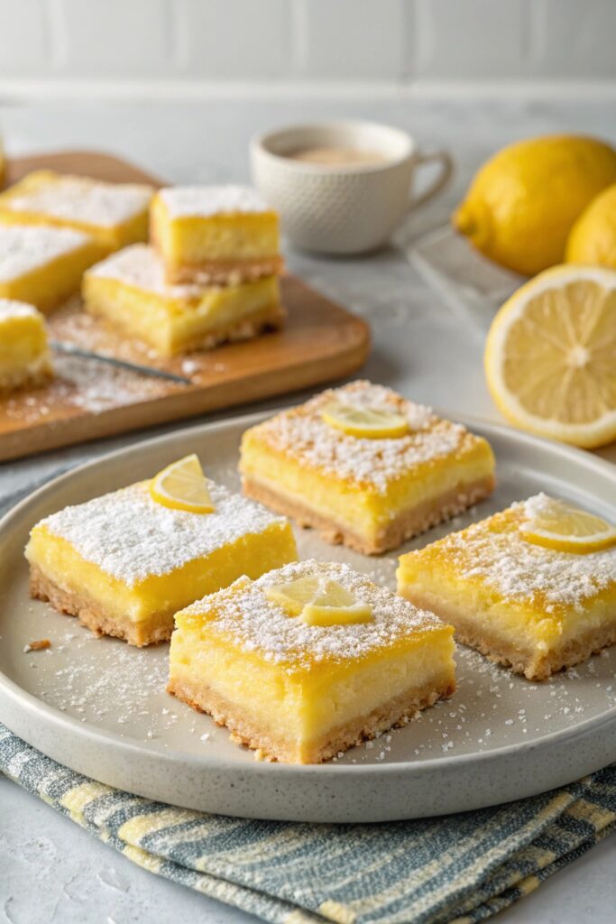 anisette infused lemon dessert bars