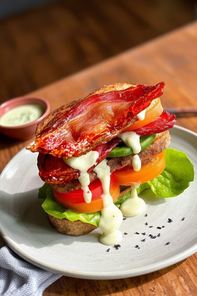 asian inspired blt sandwich