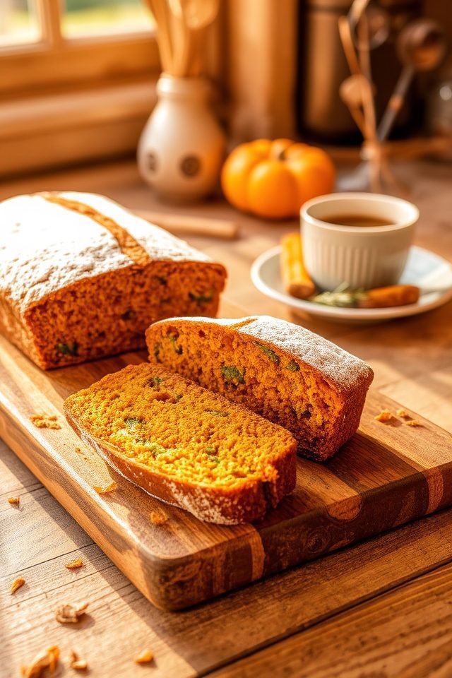 autumn spice zucchini bread