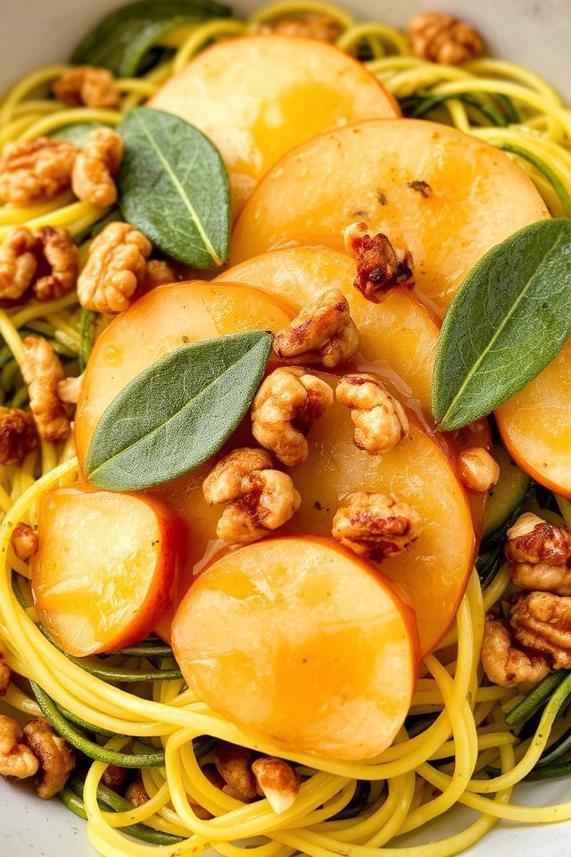 autumn zucchini noodle salad