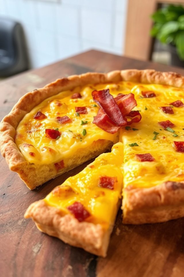 bacon and cheddar quiche