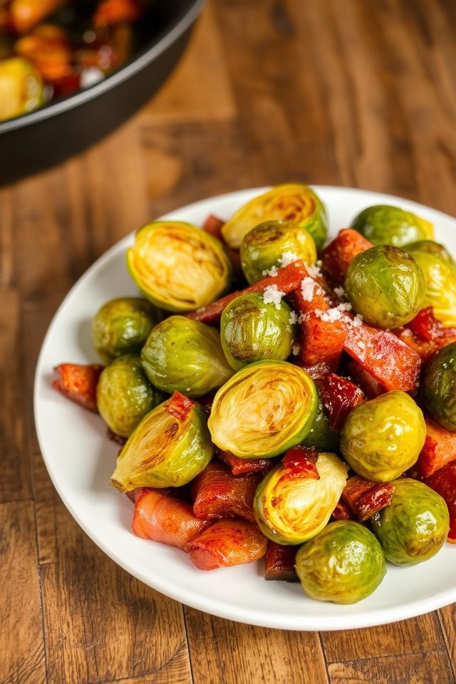 bacon infused brussels sprouts