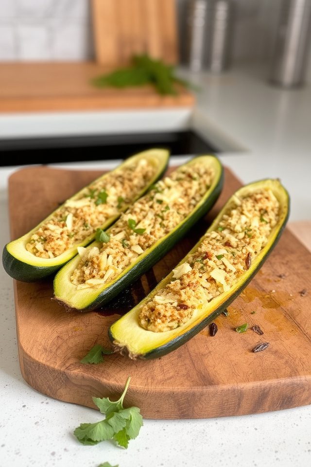 baked stuffed zucchini