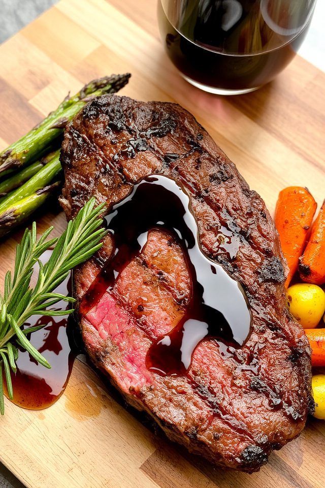 balsamic glazed grilled steak