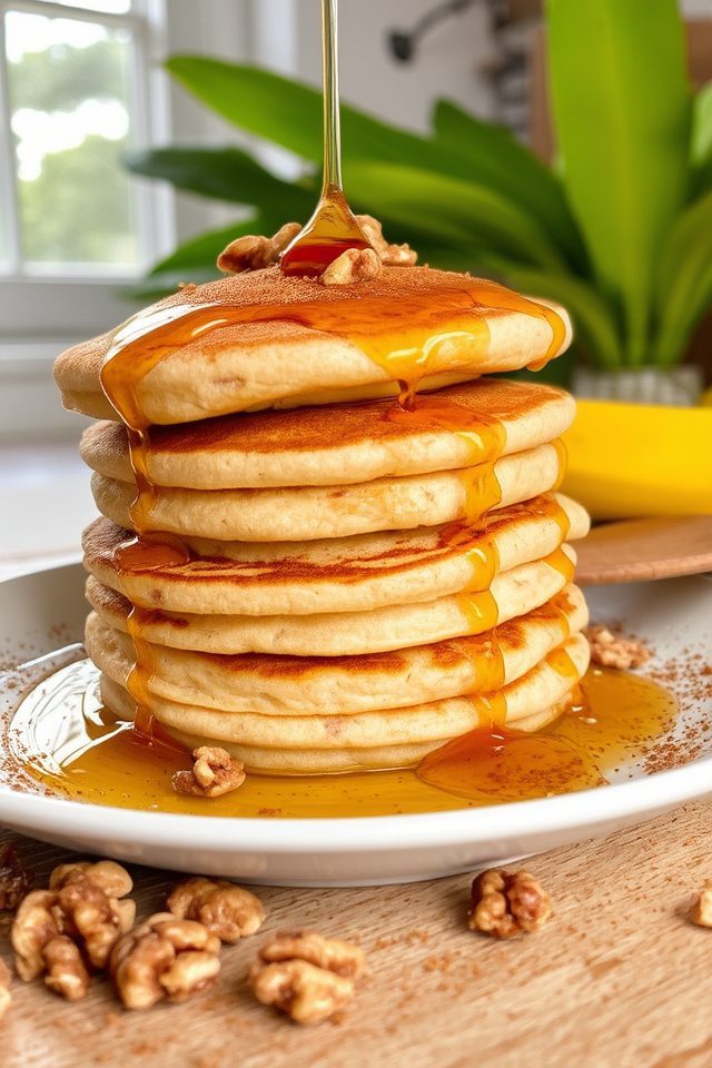 banana walnut pancake delight