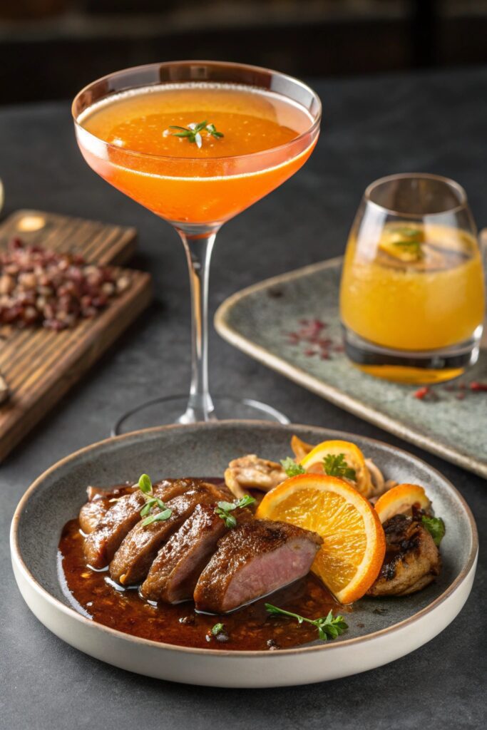 cocktail enhances duck confit
