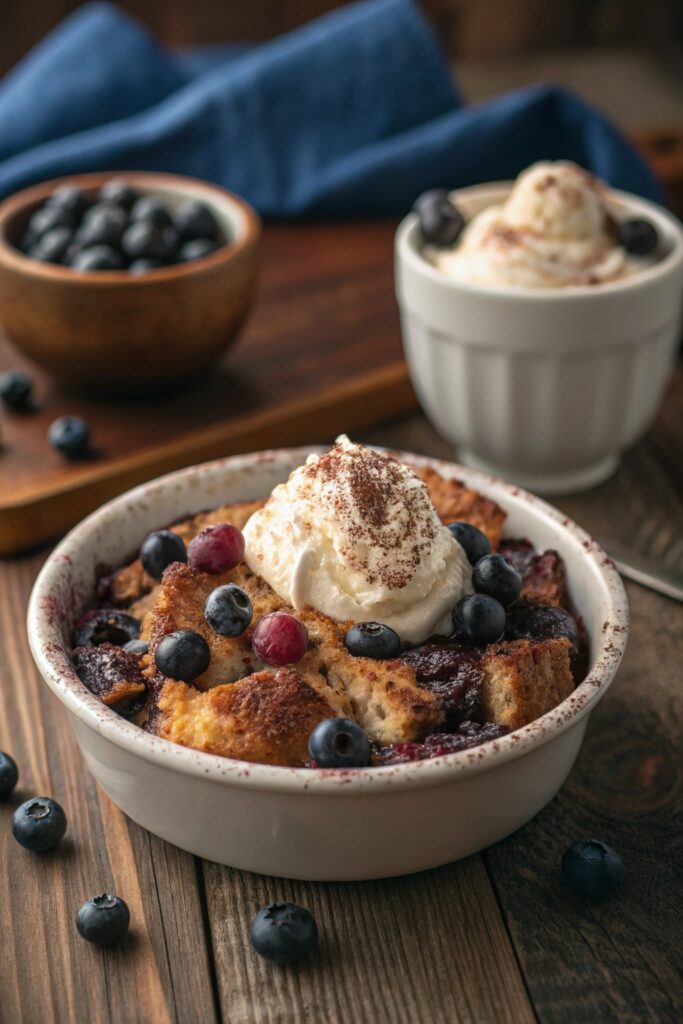 blueberry bread pudding delight