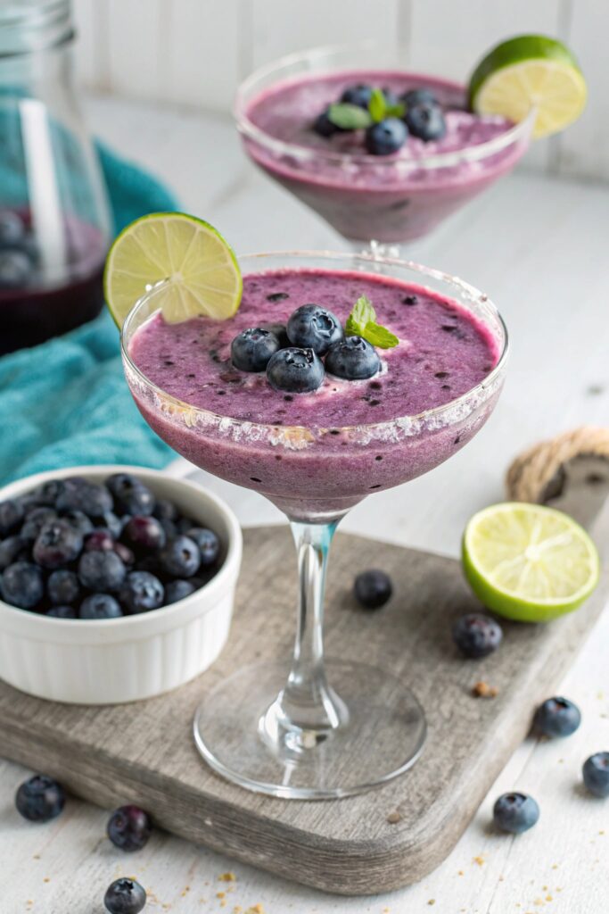 blueberry rum summer cocktail