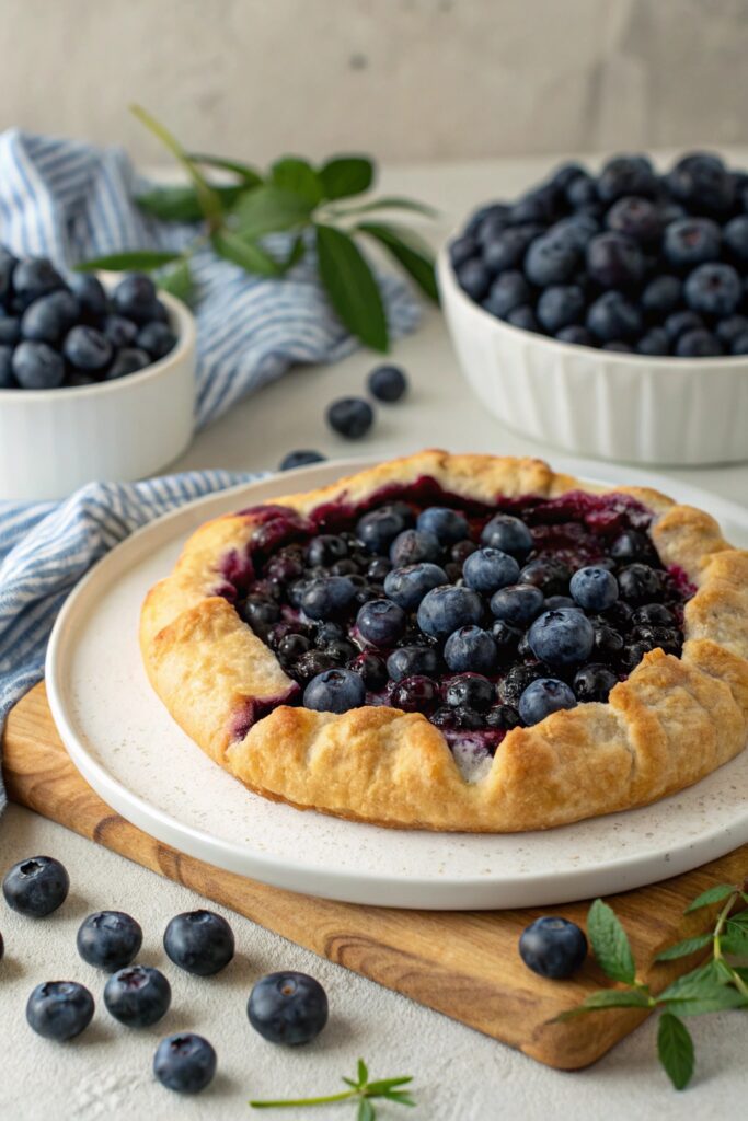 rustic blueberry dessert galette