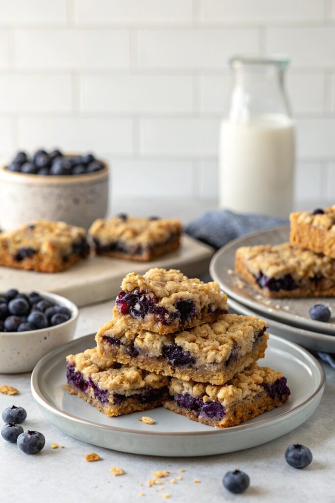 nutritious blueberry oat bars