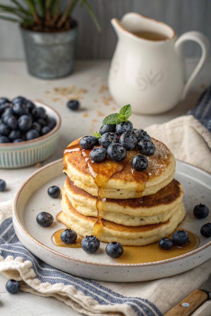 fluffy blueberry pancake goodness