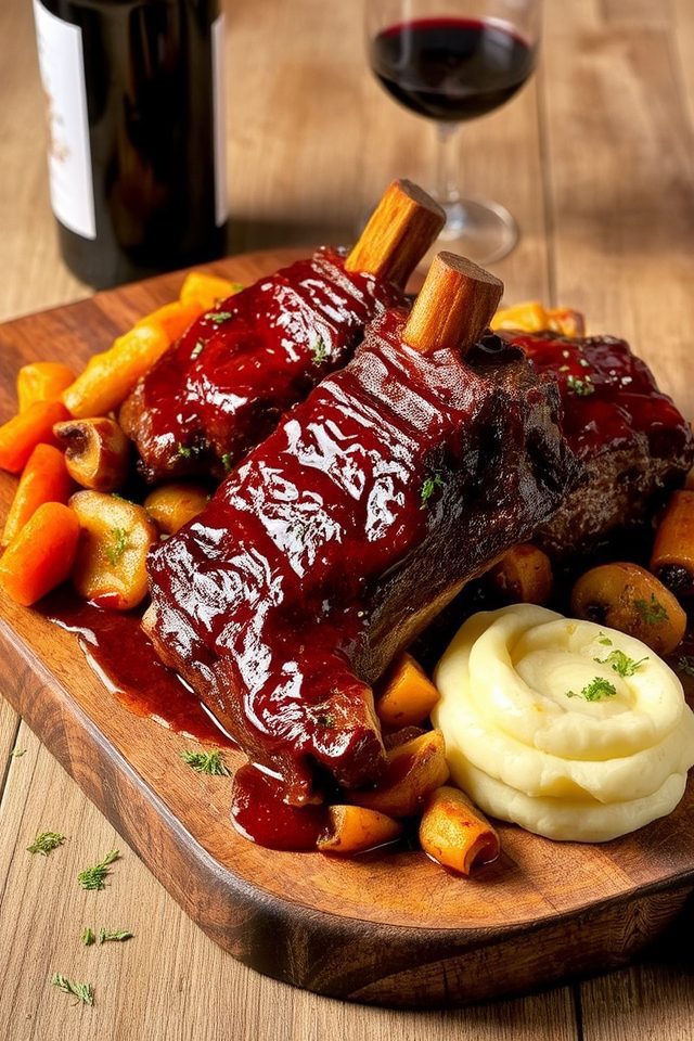 braised ribs in wine