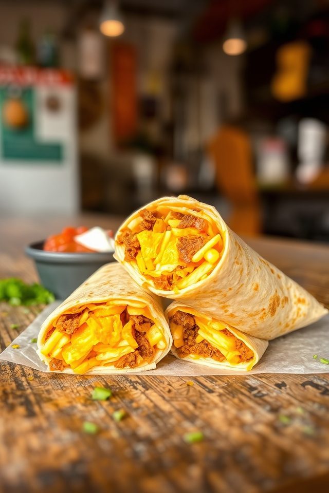 breakfast burrito morning meal