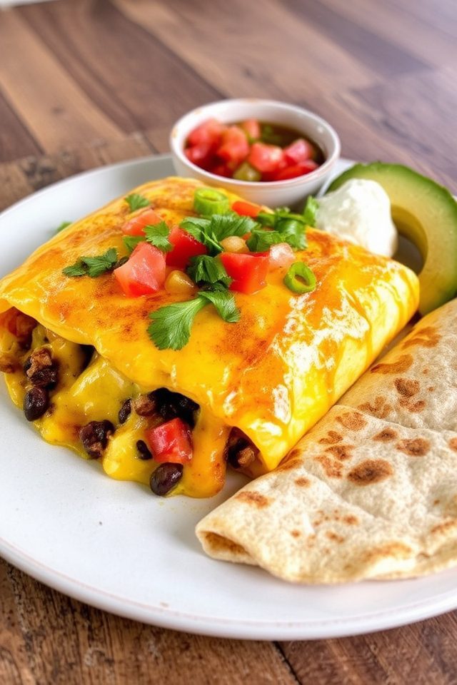 breakfast burrito omelet bliss