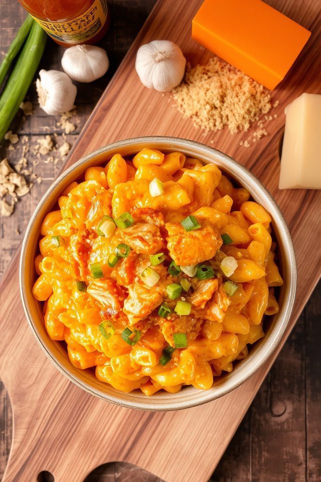 buffalo chicken pasta bake