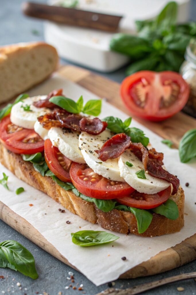 gourmet caprese blt delight